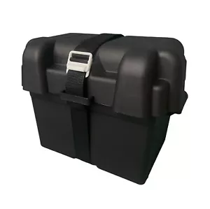 Freizeit Batteriebox mit Riemen Wohnwagen Boot Campervan Wohnmobil - Bild 1 von 4