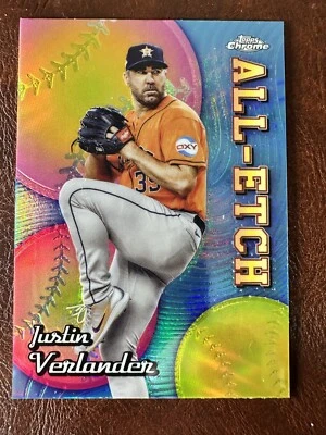 🔥2024 Topps Chrome Justin Verlander #CAE-12--All-Tech Insert🔥 0332 - Image 1 of 2
