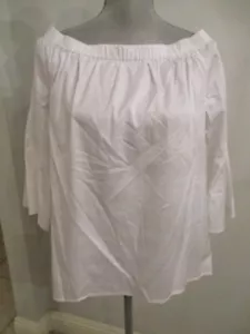 NUEVO CON ETIQUETAS MICHAEL KORS BLANCA Pequeña FUERA DEL HOMBRO ALTO ESTILO BAJO $99.50 - Imagen 1 de 10