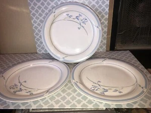 Johann Haviland Crown Nouveau China "Blue Rhapsody" Set/3 Dinner Plates Retired - Picture 1 of 5