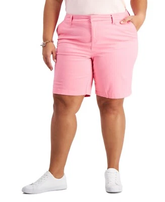 Tommy Hilfiger Plus Size Pink Bermuda Shorts - 24W - Women's - Image 1 of 2