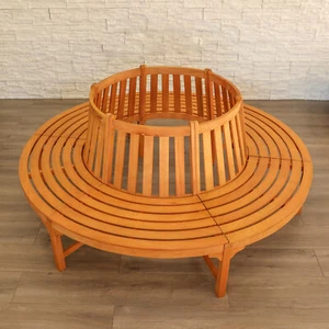 KENTUCKY Baumbank Ø208 Gartenmöbel Gartenbank Hartholz Holzbank Garten Massiv - Bild 1 von 1