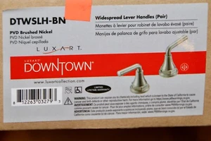 LuxArt DTWSLH-BN 2-pc Widespread Bathroom Lever Handles Kit, PVD Brushed Nickel - Picture 1 of 5