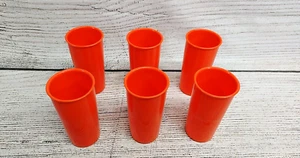 (6) Vintage Tupperware 9 Unzen Orange Becher Set NEU NOS - Bild 1 von 5