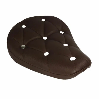 Motorrad Solositz Einzelsitz Sitzbank Sattel braun Nieten Choppersitz Bobbersitz - Bild 1 von 4