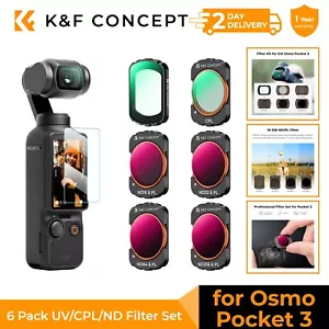 K&F Concept 6 Pack CPL ND Filter ND16/32/64/256 Filter Set for DJI Osmo Pocket 3 - Picture 1 of 8