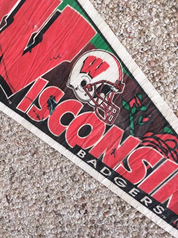 Rare Vintage Wisconsin Badgers 1994 Rose Bowl Champions WinCraft Felt Pennant US Cover
