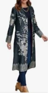 Plumero Obra Maestra Suave Surroundings Estampado Floral Tencel Gris Ligero Talla M - Imagen 1 de 8