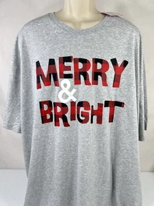 Wondershop Herren T-Shirt Nachtwäsche Gr. 5XL Grau Merry & Bright Neu - Bild 1 von 11