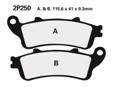 Plaquettes frein moto arrière NISSIN Honda ST 1300 Pan European, ABS 2002 - 2014 - Photo 1/2