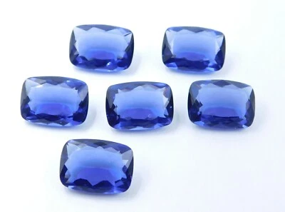 13x18 MM Lab Created Tanzanite Cushion Cut Lot Loose Gemstone For Jewelry P-193 - Image 1 of 2