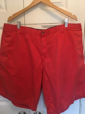 Pantalones Cortos Saddlebred Grande Alto Frente Plano Para Hombre 44 100% Algodón Chino Rosa Salmón Usados en Excelente Condición Foto 1 de 3