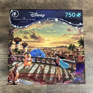 Thomas Kinkade Jigsaw Puzzle Jasmine Dancing in the Desert Sunset - Picture 1 of 3