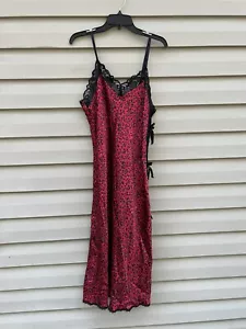De colección Y2K Vestido Interior Más Animal Estampado Encaje Lazo Satinado Vestido Sin Mangas Lencería Mob Esposa - Imagen 1 de 6