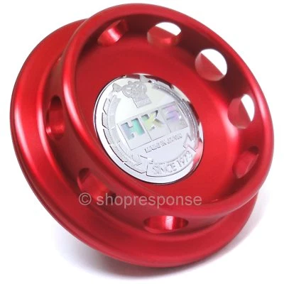 HKS 24003-AN001 Limited Edition Billet Oil Cap Red Fits Nissan Infiniti M32xP3.5 - Image 1 of 2
