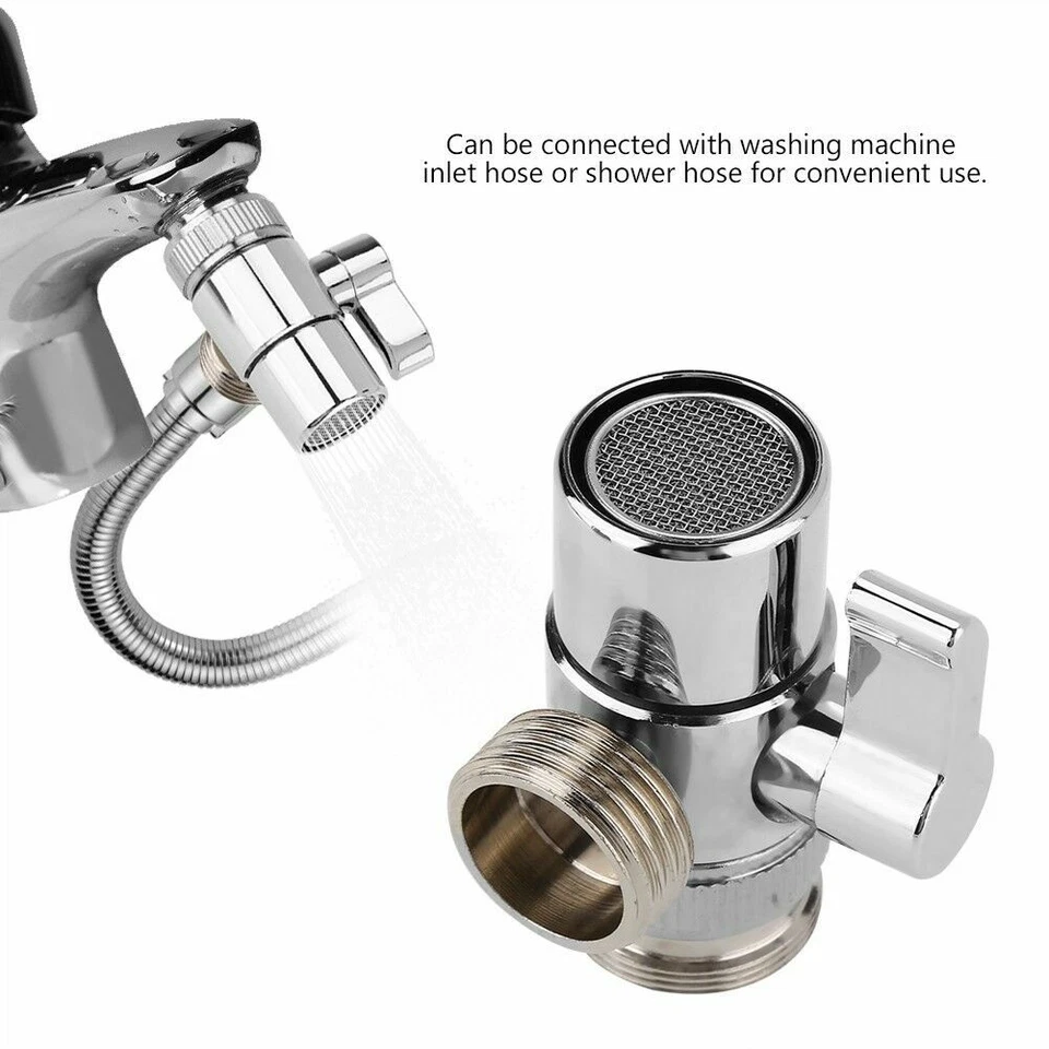 G1/2 Wasserhahn Umschaltventil Umsteller Ventil Dusche Schlauch Adapter M24 - Bild 1 von 4