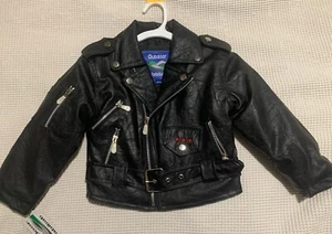 Outdoor Habitat Faux Leather Jacket Embroidered USA Eagle Size 2T Brand New - Picture 1 of 2