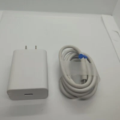 GOOGLE 18W USB-C POWER ADAPTER [ TC G1000-US ] WALL CHARGER + USB-C Cord Cable  - Image 1 of 4