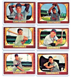 Lot of 6 1955 Bowman Baseball #75 76 106 107 185 186 -all in GOOD CONDITION! - Picture 1 of 8