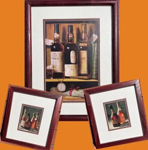 Raymond CAMPBELL Malt Whiskey WINE BOTTLES Matted Wall Art FRAMED PRINTS Lot 3 - Picture 1 of 14