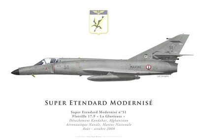 Print Super Etendard Modernisé, Flottille 17F, Afghanistan, 2008 (par G. Marie)