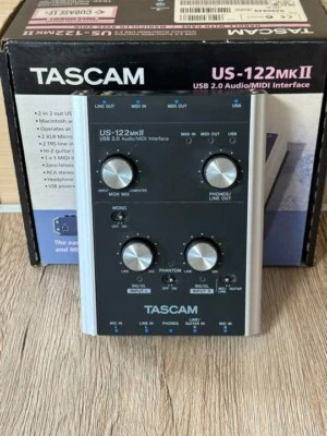 Tascam US-122MK II USB 2.0 2-channel Audio/MIDI Interface ONLY Used TESTED W/Box - Image 1 of 4