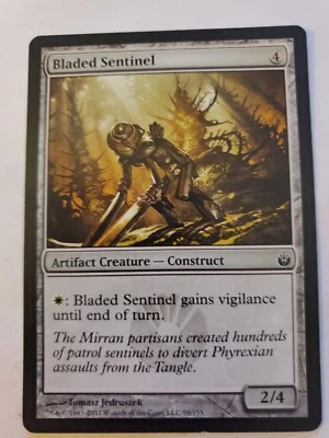 MTG Magic The Gathering Card Bladed Sentinel Artifact Creature Construct Mirrodi - Image 1 of 2
