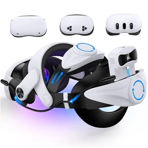 Head Strap VR Headset Accessories w/Battery For Meta Oculus Quest 3/3s/Quest 2 - Picture 1 of 24
