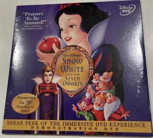 PROMO SEALED Disney Demonstration DVD w/ A Sneak Peek of “Snow White” In 2001! - Picture 1 of 2