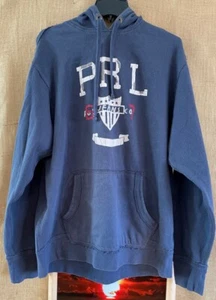 Polo Ralph Lauren Hombre Suéter Azul Suéter Con Capucha M De Colección - Imagen 1 de 9