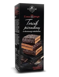 KOPERNIK Traditional Gingerbread Cake in Dark Chocolate 180g / 6.34oz - Picture 1 of 2