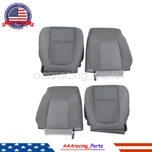 New Front Both Side Bottom Top Back Cloth Seat Cover Gray For 2011-14 Ford F150 - Picture 1 of 13