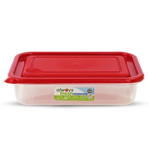 Rectangular Bowl 14oz Red Chef Food Storage Portion Control Microwave Safe - Picture 1 of 5