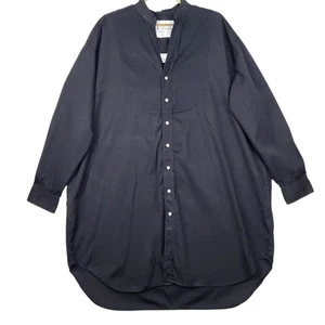 Frank & Eileen Tori Größe Large schwarz mit schwarzem kragenloses Kleid mit Knopfleiste - Bild 1 von 15