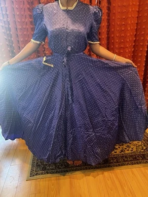 Винтажный-1950-х-Ladi-Nor-Polka-Dot-Dress-I-Love-Lucy-Rockabilly-Pinup - Изображение 1 из 4