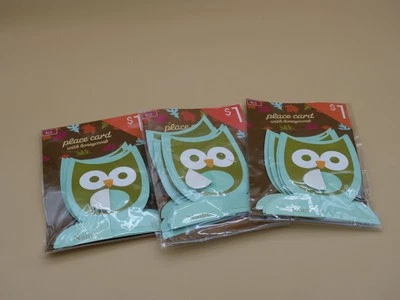 Lot Of 12 Place Cards Owl With Honeycomb Card - Image 1 of 3