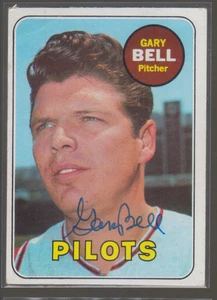 Topps Gary Bell 1969 autografiado - pilotos - Imagen 1 de 1