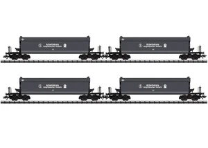 Trix 24008 Set 4  Hoesch Amphibien-Schüttgutwagen Epoche 3 NEU OVP 1:87 - Picture 1 of 1