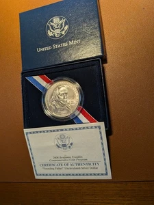 US Mint 2006 Ben Franklin Founding Father Silver Dollar Uncirculated Coin - Picture 1 of 1
