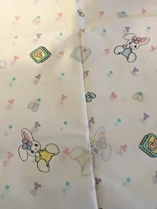 Children's Juvenile Easter Fabric 4yards 44 INS wide bunnies building blocks - Picture 1 of 2