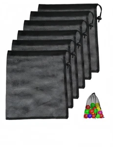 6 Pcs Mesh Drawstring Bags 14x18 Inch for Gym, Beach, Laundry Storage - Picture 1 of 5