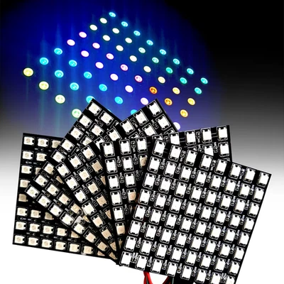 8x8 leds WS2812B RGB LED Digital Flexible Individually Addressable Panel Lights - Image 1 of 4