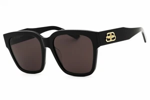 Gafas de sol BALENCIAGA BB0056S 001 marco negro lentes grises 55 mm - Imagen 1 de 4