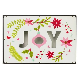 Northlight 12" Wood and Metal 'Joy' Christmas Wall Sign - Picture 1 of 3