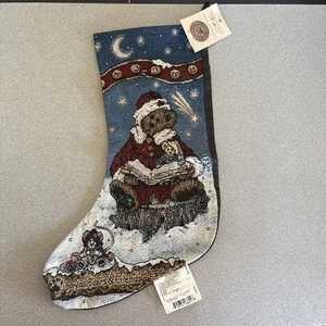 Calza Natalizia Vintage Boyd’s Bears & Friends 13” Tappezzeria Topo Stelle Neve - Foto 1 di 8