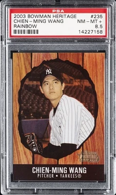 2003 BOWMAN HERITAGE RAINBOW #235 CHIEN-MING WANG ROOKIE RC PSA 8.5 - Image 1 of 2