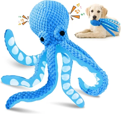 Dog Toys for Large Dogs：Squeaky Interactive Dog Toys with Soft Fabric for All Br - Image 1 of 4
