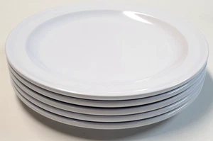 Juego de 5 Platos de Ensalada Redondos de Melamina Blanca 8" G.E.T. Artículos de restaurante - Imagen 1 de 17