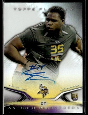 L55,334 - 2014 Topps Platinum Auto Refractors #56 Antonio Richardson - Image 1 of 2