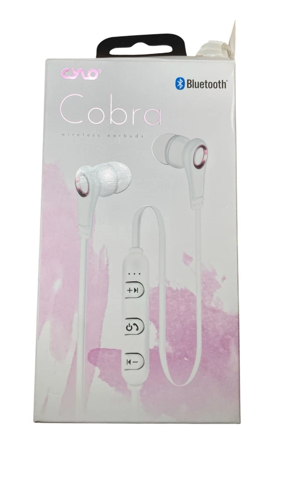CYLO Cobra Bluetooth Wireless Earbuds White CY3298 -open Box - Image 1 of 2